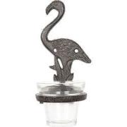 Clayre & Eef Theelichthouder 8x12x19 cm Bruin IJzer Flamingo