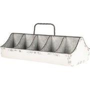 Clayre & Eef Vakkenbak 10 Vakken 50x26x23 cm Wit IJzer