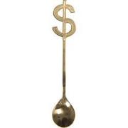 Clayre & Eef Eetlepel 15 cm Goudkleurig Metaal Dollar