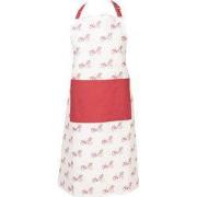 Clayre & Eef Keukenschort Rood Wit Katoen Fiets