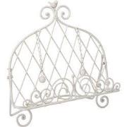 Clayre & Eef Kookboekstandaard 34x17x35 cm Wit IJzer