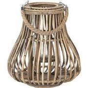 Clayre & Eef Windlicht Ø 27x30 cm Beige Hout