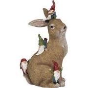 Clayre & Eef Beeld Konijn 18x11x30 cm Bruin Kunststof