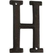 Clayre & Eef IJzeren Letter H 13 cm Bruin IJzer