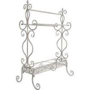 Clayre & Eef Handdoekhouder 65x40x93 cm Wit IJzer