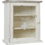 Clayre & Eef Medicijnkastje 32x18x36 cm Wit Hout