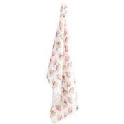 Clayre & Eef Theedoek 50x70 cm Rood Wit Katoen Appel