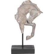 Clayre & Eef Beeld Paard 28x12x43 cm Grijs Kunststof