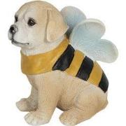 Clayre & Eef Beeld Hond 12x9x13 cm Beige Geel Kunststof