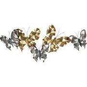 Clayre & Eef Wanddecoratie 124x6x51 cm Goudkleurig Metaal Vlinder