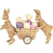 Clayre & Eef Beeld Konijn 21x6x14 cm Bruin Kunststof