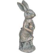 Clayre & Eef Beeld Konijn 13 cm Bruin Kunststof