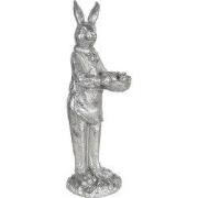 Clayre & Eef Beeld Konijn 33 cm Zilverkleurig Kunststof