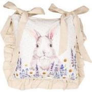Clayre & Eef Kussenhoes Stoelkussen 40x40 cm Wit Paars Katoen Lavendel...