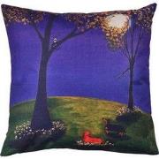 Clayre & Eef Kussenhoes 43x43 cm Blauw Groen Polyester