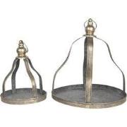 Clayre & Eef Serveerschalen Set van 2 Goudkleurig IJzer