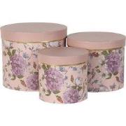 Clayre & Eef Hoedendoos Set van 3 Ø 20x17 / Ø 17x15 / Ø 14x13 cm Roze ...