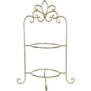 Clayre & Eef Etagère voor 2 borden 38x30x57 cm Goudkleurig IJzer