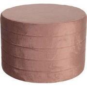 Clayre & Eef Poef Ø 60x40 cm Roze Hout