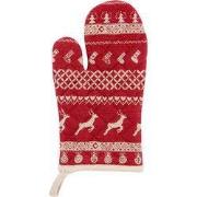Clayre & Eef Ovenwant Rood Katoen Kerst