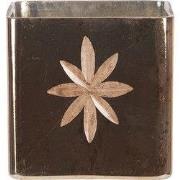 Clayre & Eef Theelichthouder 10x10x10 cm Goudkleurig Glas Ster