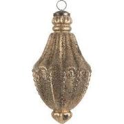Clayre & Eef Kerstbal Ø 11x22 cm Goudkleurig Glas