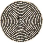 Clayre & Eef Placemat Ø 35x1 cm Beige Zwart Stro