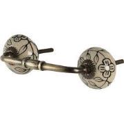 Clayre & Eef Handgreep 14x4x3 cm Koperkleurig Metaal