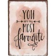 Clayre & Eef Decoratie Magneet 5x1x7 cm Roze IJzer