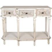 Clayre & Eef Sidetable 120x45x90 cm Wit Hout
