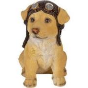 Clayre & Eef Beeld Hond 14x10x16 cm Bruin Polyresin