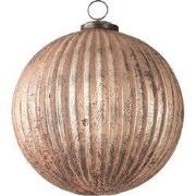 Clayre & Eef Kerstbal XL Ø 15 cm Roze Glas