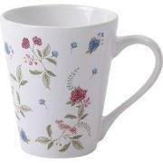 Clayre & Eef Mok 300 ml Wit Blauw Keramiek Bloemen