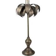 Clayre & Eef Kandelaar Ø 30x67 cm Zilverkleurig IJzer Bladeren