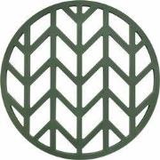 Krumble Siliconen pannenonderzetter rond met pijlen patroon - Groen