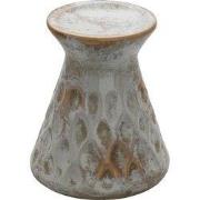 Clayre & Eef Kandelaar Ø 14x16 cm Grijs Keramiek