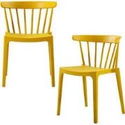 WOOOD Bliss Tuinstoelen - Kunststof - Geel - Set van 2