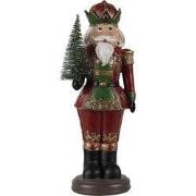 Clayre & Eef Beeld Notenkraker 13x10x32 cm Rood Kunststof