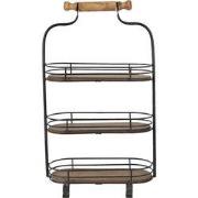 Clayre & Eef Etagère 3 laags 51 cm Zwart Bruin IJzer