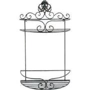 Clayre & Eef Wandrek 33x16x53 cm Zwart IJzer