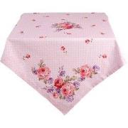 Clayre & Eef Tafelkleed 150x250 cm Roze Paars Katoen Rozen