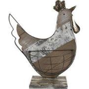 Clayre & Eef Eierhouder Kip 34x16x41 cm Bruin Beige Hout