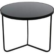 Clayre & Eef Bijzettafel Ø 60x45 cm Zwart Aluminium