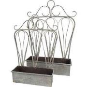 Clayre & Eef Planthouder Grijs IJzer