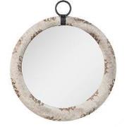 Clayre & Eef Spiegel Ø 41 cm Grijs Bruin Metaal