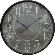 Clayre & Eef Wandklok Ø 60 cm Grijs IJzer