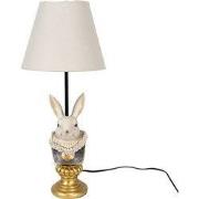 Clayre & Eef Tafellamp Konijn Ø 23x53 cm Beige Polyresin