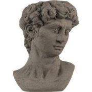 Clayre & Eef Bloempot Buste 14x13x21 cm Grijs Steen