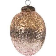 Clayre & Eef Kerstbal Ø 6 cm Roze Glas
