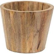 Clayre & Eef Bloempot Ø 19x16 cm Bruin Hout